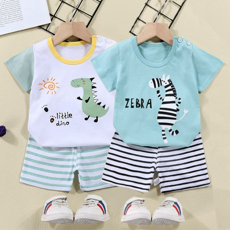 Baby Clothing Dividers - 코튼 티셔츠 + 반바지 2 피스