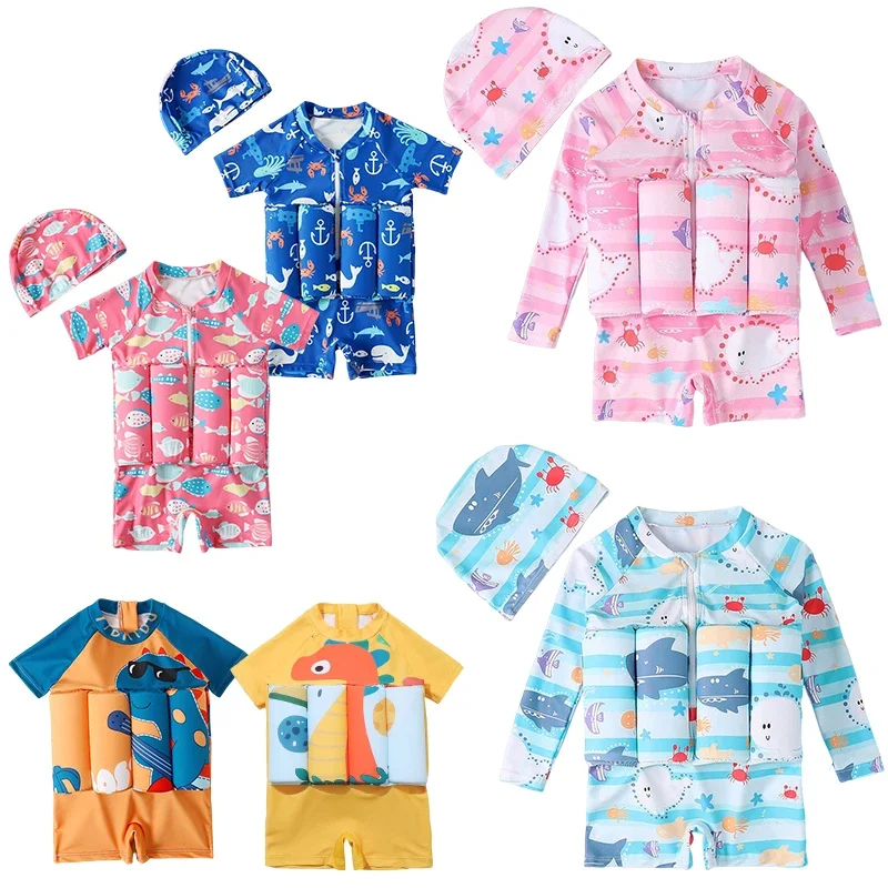 Baby Clothing Dividers - 어린이 부력 수영복 만화 프린트 수영복