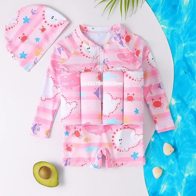 어린이 부력 수영복 만화 프린트 수영복 키즈 원피스 플 - Baby Clothing Dividers 리뷰 및 가격